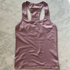 lululemon cropped swiftly racerback size 2 in pink